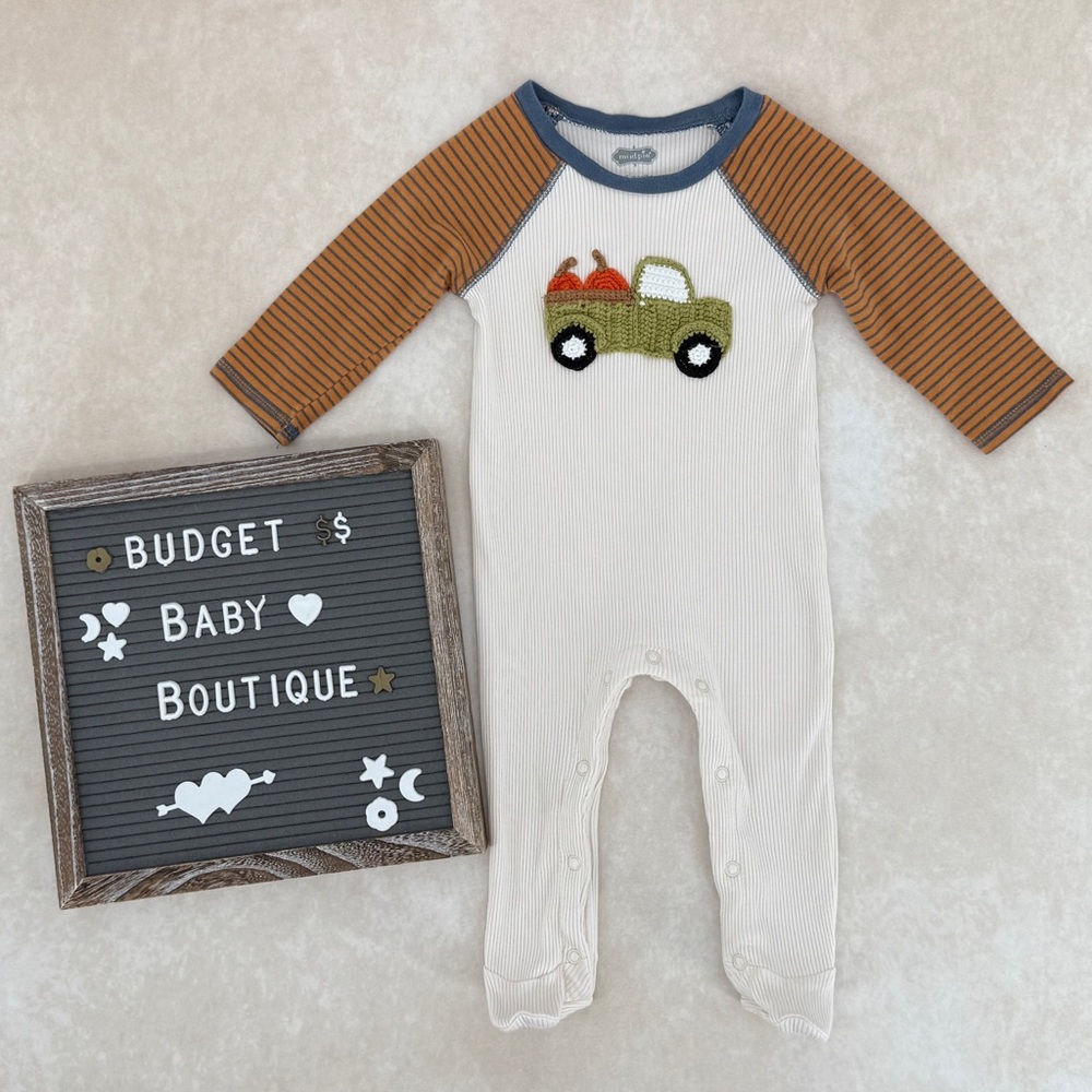 Mud Pie Pumpkin Truck Footie